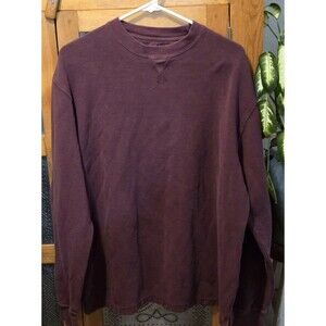 Cabelas Men's Size L Burgundy Long Sleeve Shirt